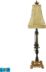 Josephine Led Table Lamp In Black and Gold Leaf
