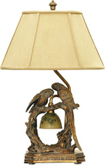 Twin Parrots Table Lamp In Atlanta Bronze