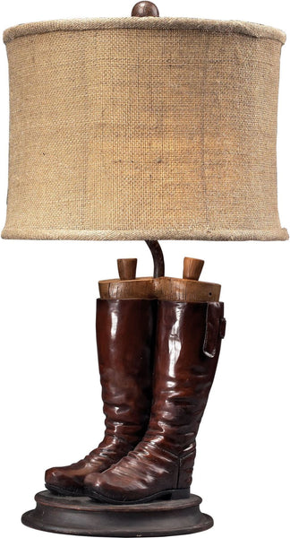 Wood River Table Lamp In Polished Tan