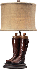 Wood River Table Lamp In Polished Tan
