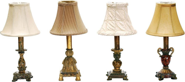 Library Mini Lamps In Multi Finishes (Set of 4)