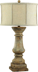 Cahors View Distressed Table Lamp In Beige