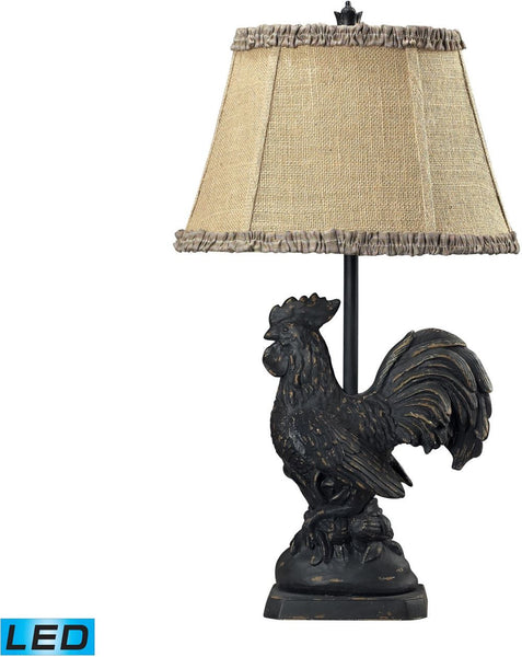 Braysford Rooster Led Table Lamp In Black