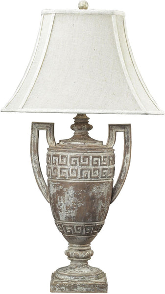 Greek Key Table Lamp In Allesandria Finish