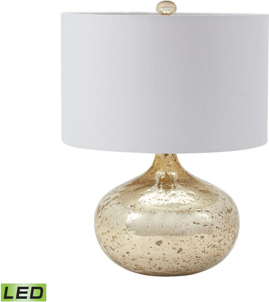 Antique Mercury Glass Led Table Lamp In Gold