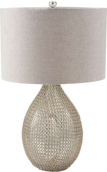 Chain Mail Raindrop Table Lamp In Silver Mercury