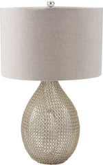 Chain Mail Raindrop Table Lamp In Silver Mercury