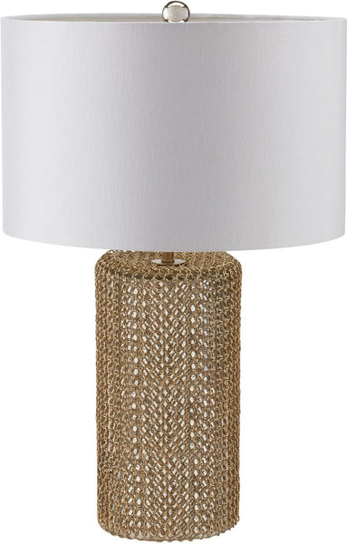 Chain Mail Raindrop Table Lamp In Silver Mercury and Gold