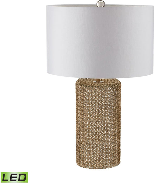 Chain Mail Raindrop Led Table Lamp In Silver Mercury and Gold