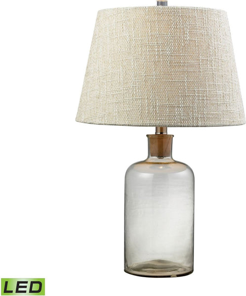 Clear Glass Bottle Led Table Lamp With Cork Neck