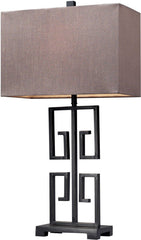 Greek Key Table Lamp In Dark Bronze