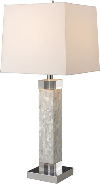 Luzerne Table Lamp In Mother Of Pearl With Milano Off White Shade