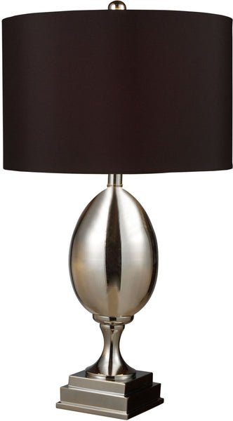 Waverly Table Lamp In Chrome Plated Glass With Milano Black Shade