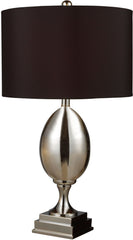 Waverly Table Lamp In Chrome Plated Glass With Milano Black Shade