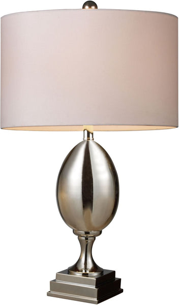Waverly Table Lamp In Chrome Plated Glass With Milano Pure White Shade