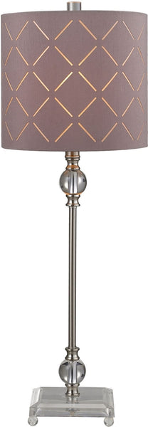 Laser Cut Buffet Lamp In Brushed Steel