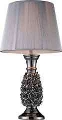 Roseto Table Lamp In Alisa Silver With Silver String Shade