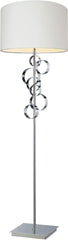 Avon Comtemporary Chrome Floor Lamp With Intertwined Circular Design