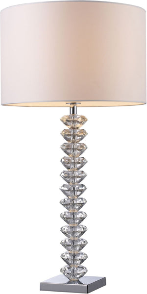 Modena Solid Clear Crystal Table Lamp