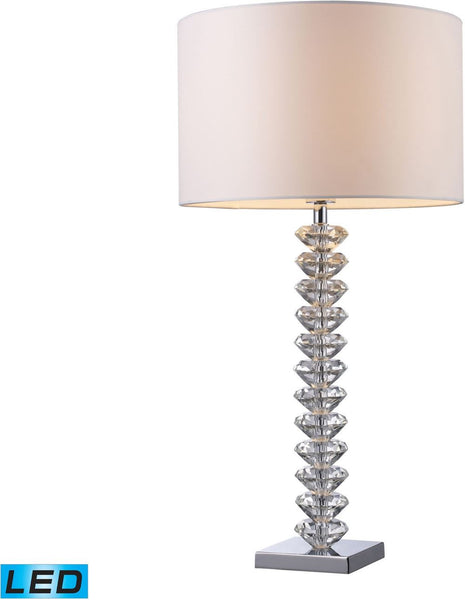 Modena Solid Clear Crystal Led Table Lamp