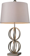 Donora Table Lamp In Silver Leaf With Milano Off White Shade