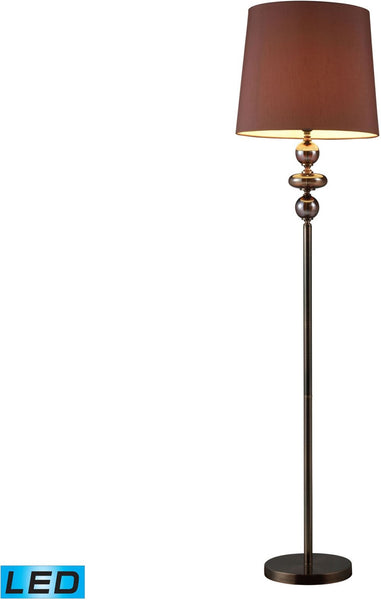 Dravos Glass Led Floor Lamp In Bronze and Coffee Plating