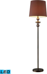 Dravos Glass Led Floor Lamp In Bronze and Coffee Plating