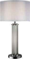 Hallstead Table Lamp In Chrome With Silver Organza Shade
