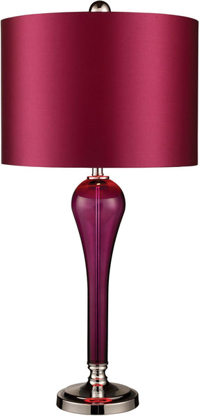 Sparrow Table Lamp In Whipped Plum With Purple Shade