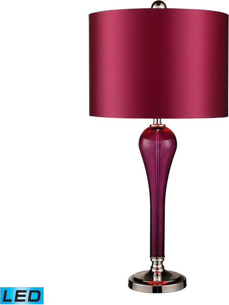 Sparrow Led Table Lamp In Whipped Plum With Purple Shade