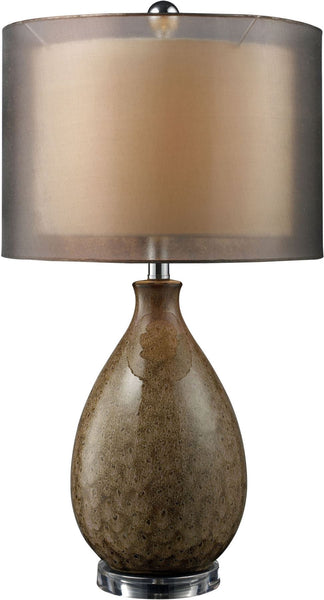 Brockhurst Table Lamp In Francis Fawn Finish With Bronze Organza Shade