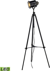 Ethan Adjustable Tripod Led Floor Lamp In Restoration Black
