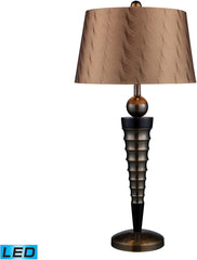 Laurie Led Table Lamp In Dunbrook Finish With Bronze Tone-on-Tone Shade