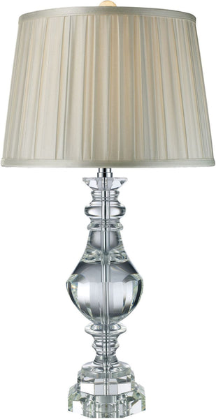 Donaldson Table Lamp In Clear Crystal and Pure White