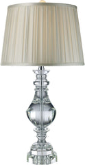 Donaldson Table Lamp In Clear Crystal and Pure White