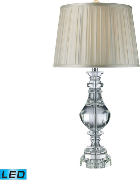 Donaldson Led Table Lamp In Clear Crystal and Pure White