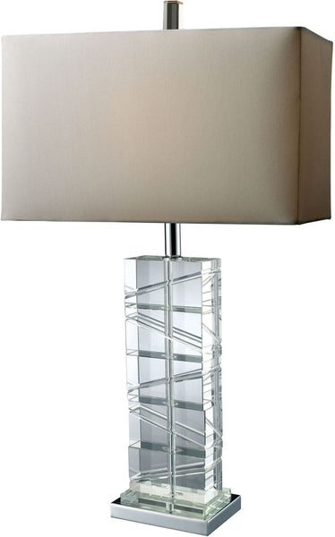 Avalon Table Lamp In Clear Crystal and Chrome