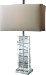 Avalon Table Lamp In Clear Crystal and Chrome