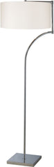 Lancaster Floor Lamp In Chrome With Milano Pure White Shade