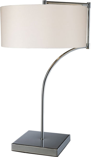Lancaster Table Lamp In Chrome With Milano Pure White Shade