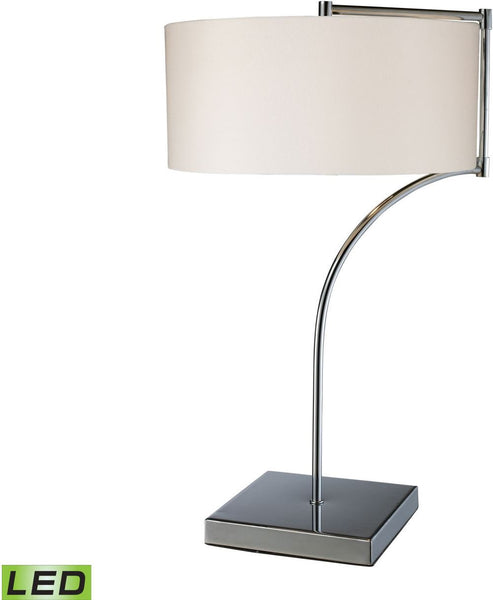 Lancaster Led Table Lamp In Chrome With Milano Pure White Shade