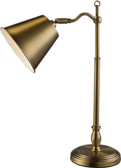 Hamilton Desk Lamp In Antique Brass With Matching Shade