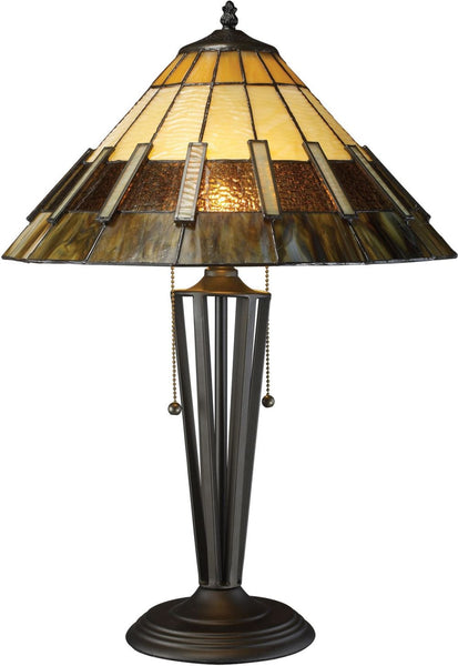 Porterdale 2 Light Table Lamp In Tiffany Bronze