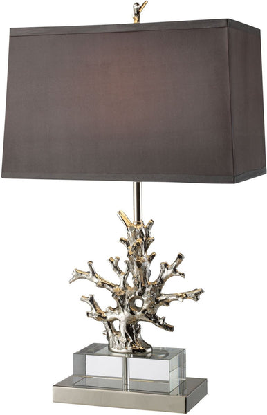 Covington Table Lamp In Polished Nickel and Clear Crystal