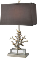 Covington Table Lamp In Polished Nickel and Clear Crystal