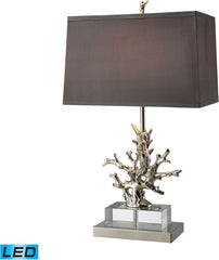 Covington Led Table Lamp In Polished Nickel and Clear Crystal