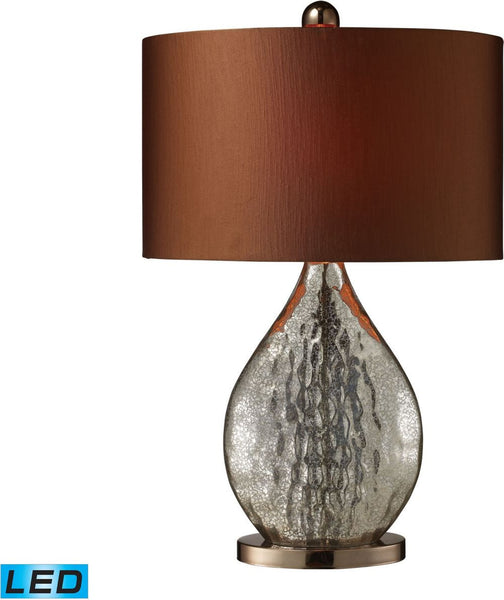 Sovereign Led Table Lamp In Antique Mercury and Coffee Plating