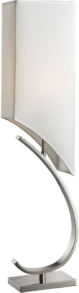 Appleton Table Lamp In Polished Nickel With Pure White Shade