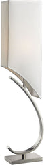 Appleton Table Lamp In Polished Nickel With Pure White Shade