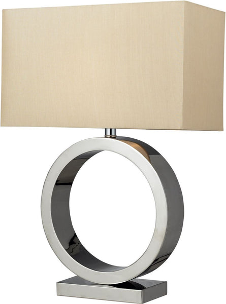 Aurora Contemporary Circle Table Lamp In Chrome